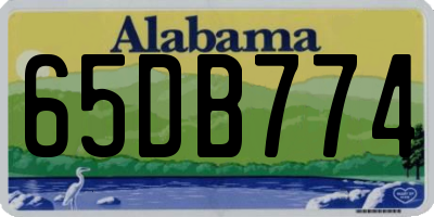 AL license plate 65DB774