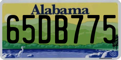 AL license plate 65DB775