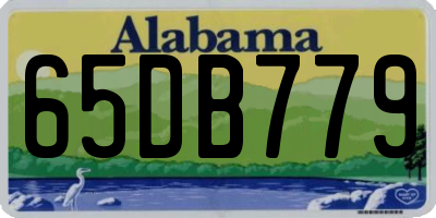 AL license plate 65DB779