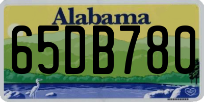 AL license plate 65DB780