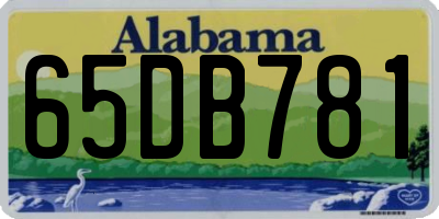 AL license plate 65DB781