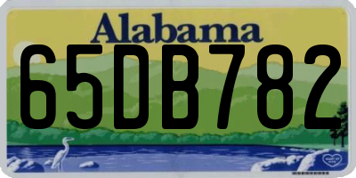 AL license plate 65DB782