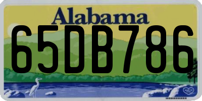 AL license plate 65DB786