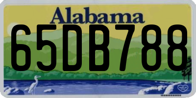 AL license plate 65DB788