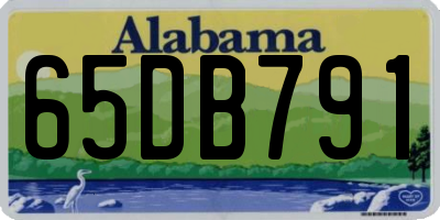 AL license plate 65DB791