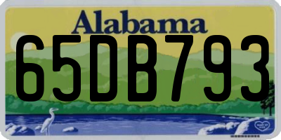AL license plate 65DB793