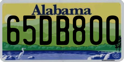 AL license plate 65DB800