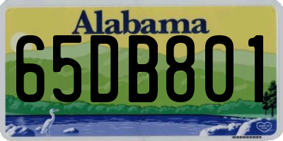 AL license plate 65DB801