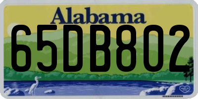 AL license plate 65DB802