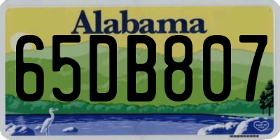 AL license plate 65DB807
