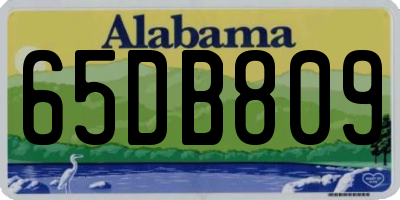 AL license plate 65DB809