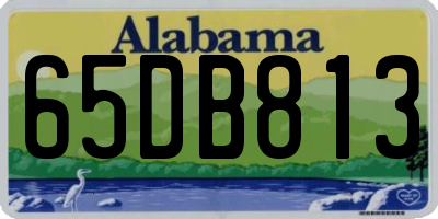 AL license plate 65DB813