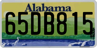 AL license plate 65DB815