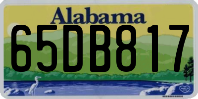 AL license plate 65DB817