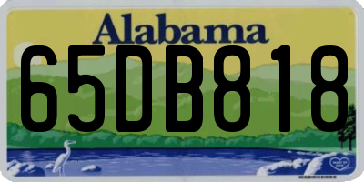 AL license plate 65DB818