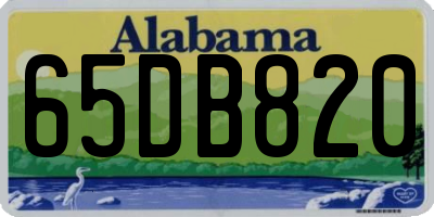 AL license plate 65DB820