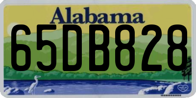 AL license plate 65DB828