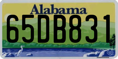 AL license plate 65DB831