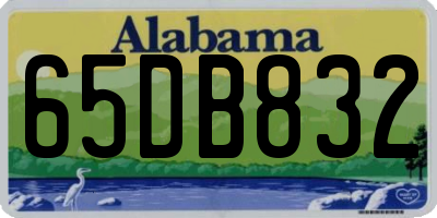 AL license plate 65DB832