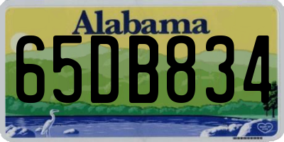 AL license plate 65DB834