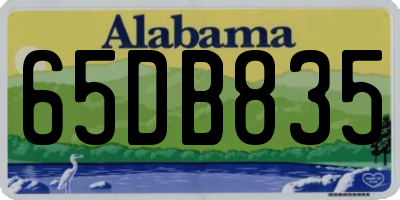 AL license plate 65DB835