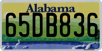 AL license plate 65DB836