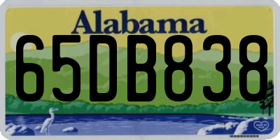 AL license plate 65DB838