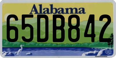 AL license plate 65DB842