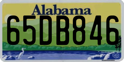 AL license plate 65DB846