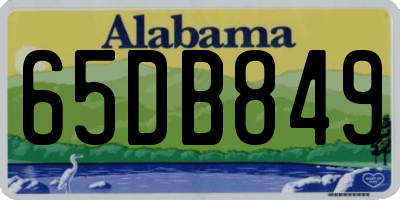 AL license plate 65DB849