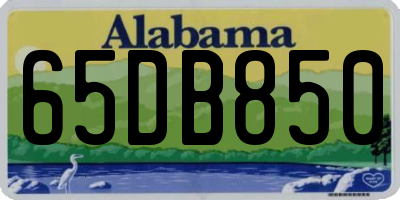 AL license plate 65DB850