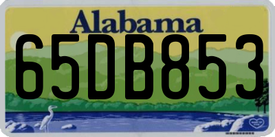 AL license plate 65DB853