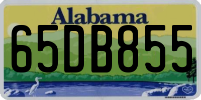 AL license plate 65DB855