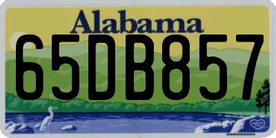 AL license plate 65DB857