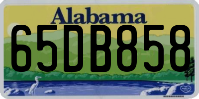 AL license plate 65DB858