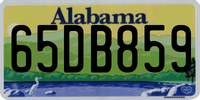 AL license plate 65DB859