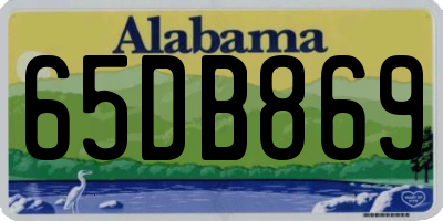 AL license plate 65DB869