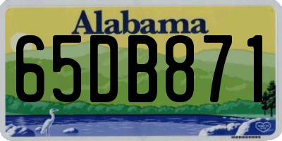 AL license plate 65DB871