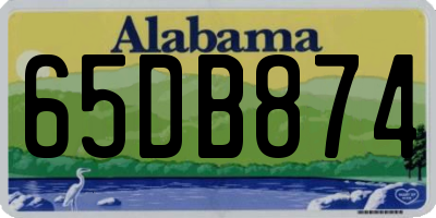 AL license plate 65DB874