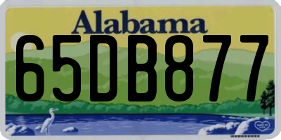 AL license plate 65DB877