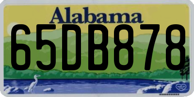 AL license plate 65DB878