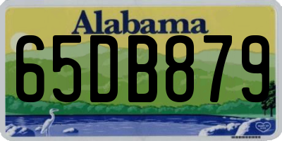 AL license plate 65DB879