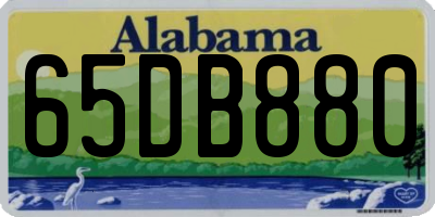 AL license plate 65DB880
