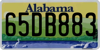 AL license plate 65DB883