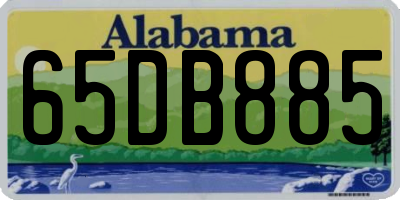 AL license plate 65DB885