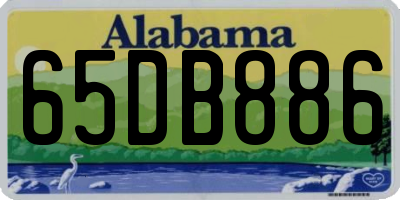 AL license plate 65DB886