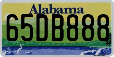 AL license plate 65DB888