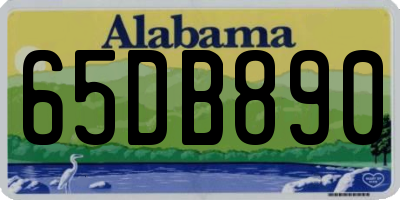 AL license plate 65DB890