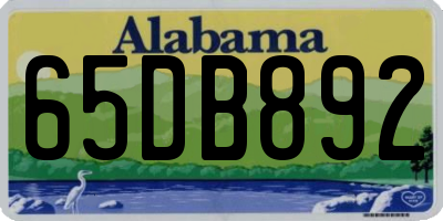 AL license plate 65DB892