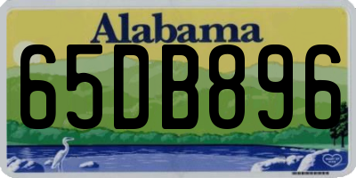 AL license plate 65DB896